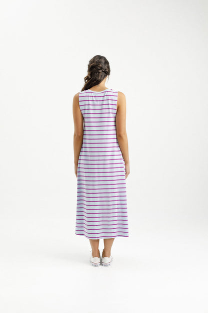 Bella Dress - Orchid Stripes