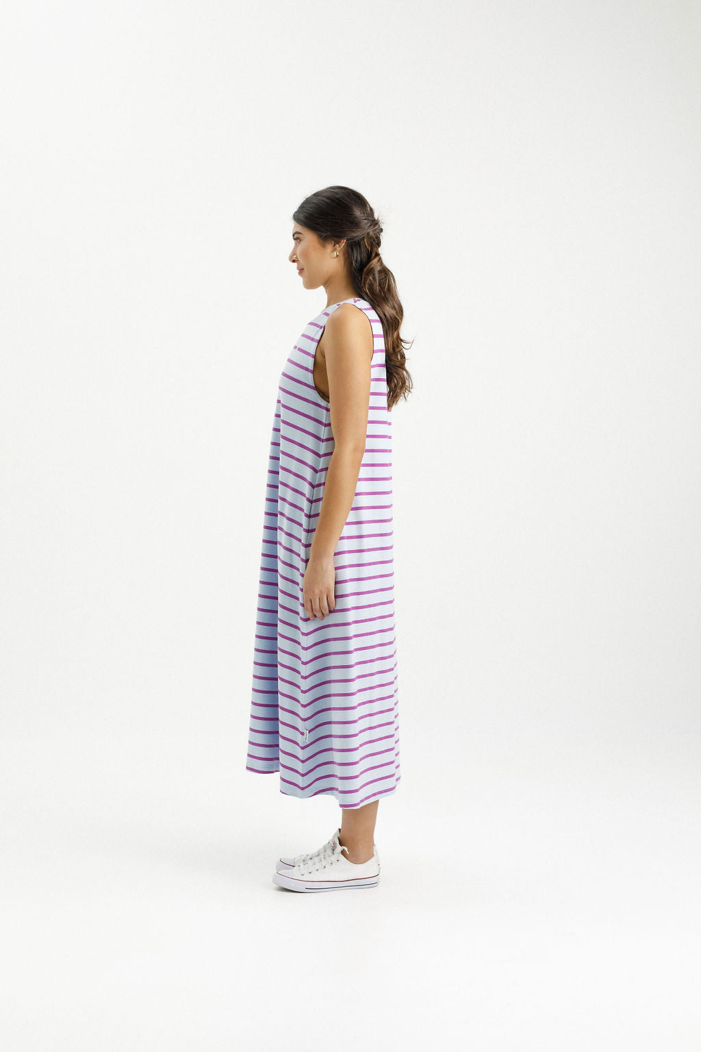 Bella Dress - Orchid Stripes