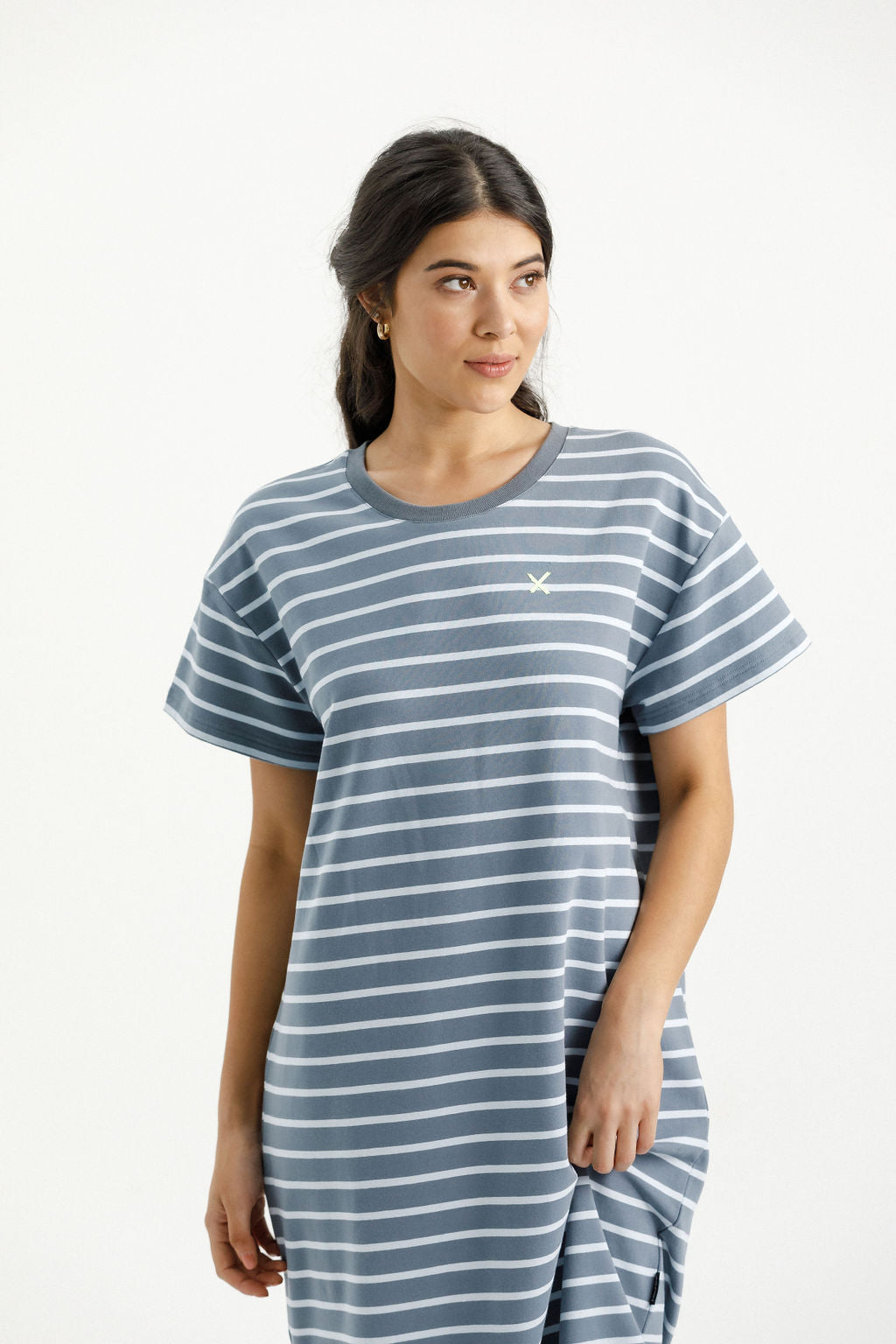 Posie Dress - Stormy Stripe