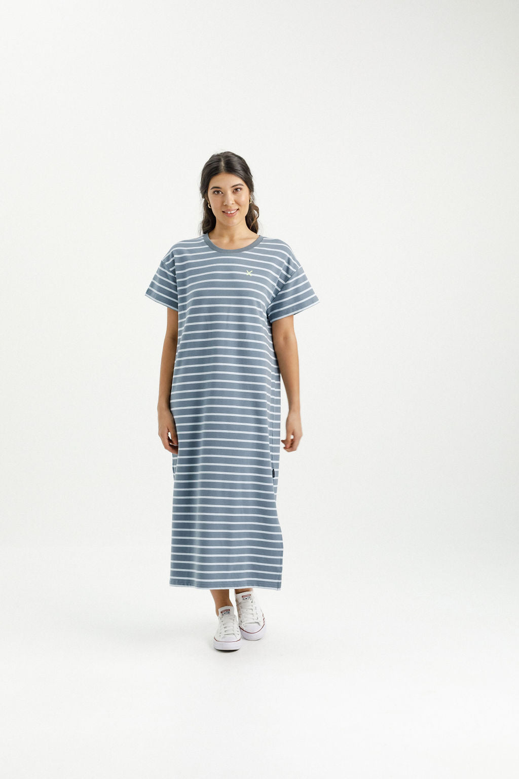 Posie Dress - Stormy Stripe
