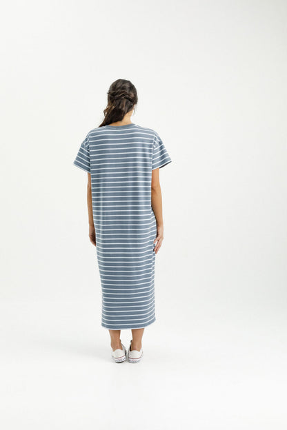 Posie Dress - Stormy Stripe