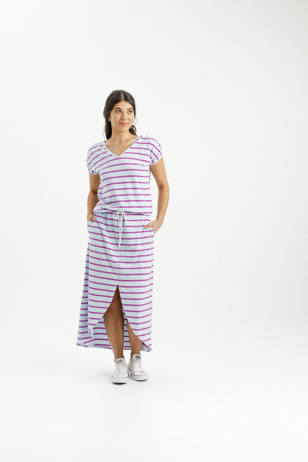 Chelsea Dress - Orchid Stripe