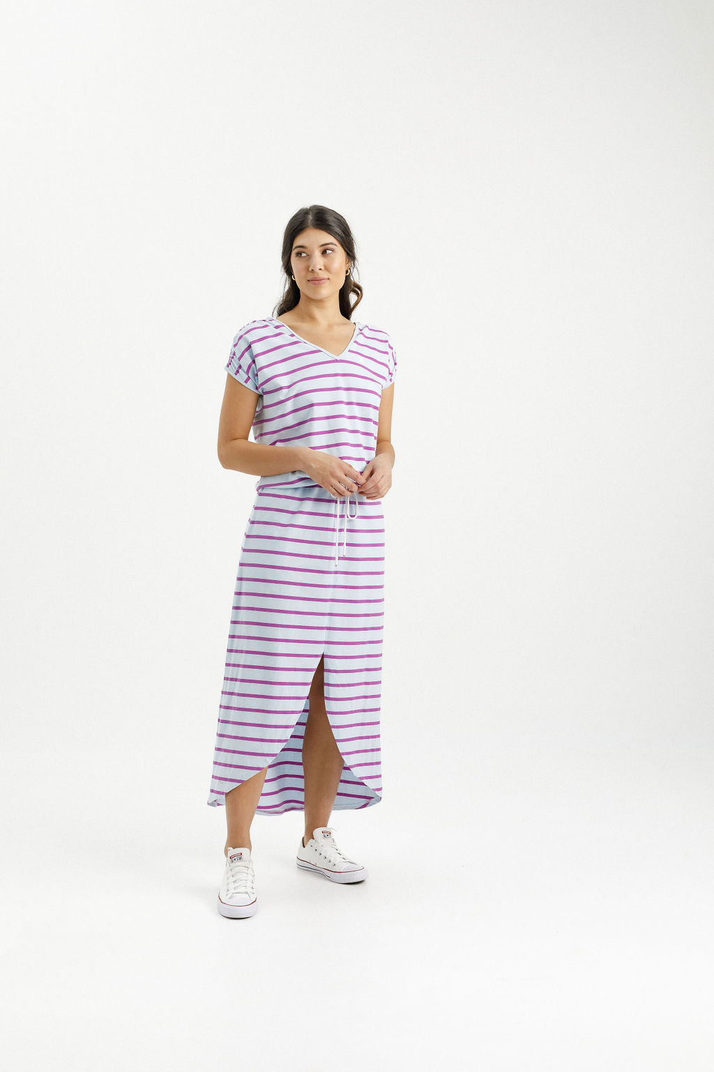 Chelsea Dress - Orchid Stripe