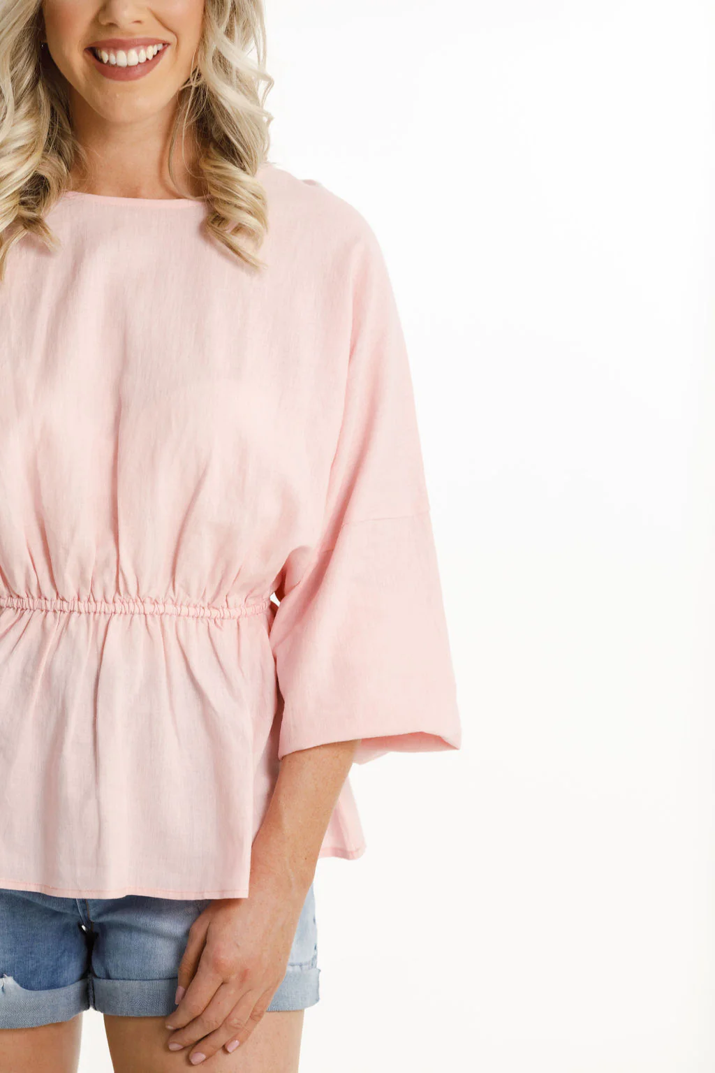 Abby Shirt - Blush Linen