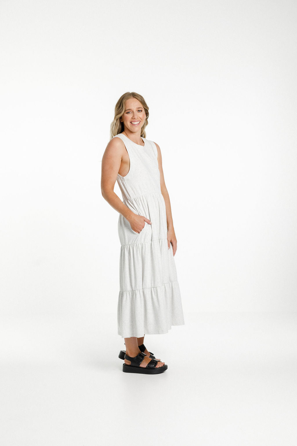 Kendall Singlet Dress - Sale - Light Marle