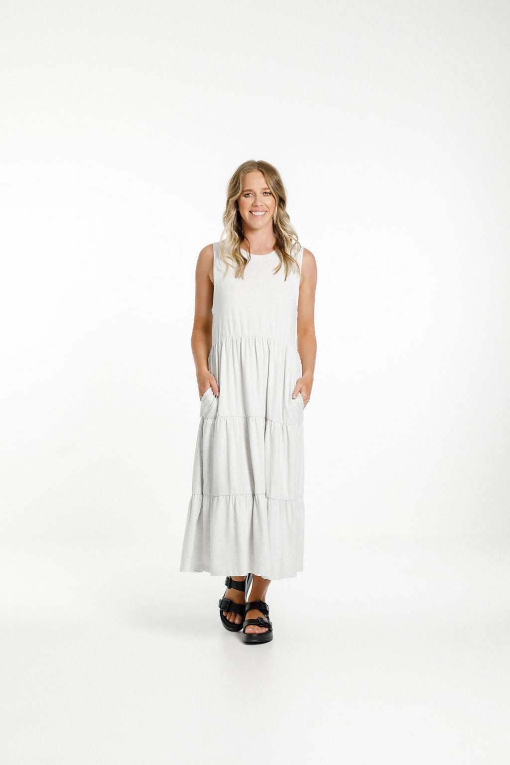 Kendall Singlet Dress - Sale - Light Marle