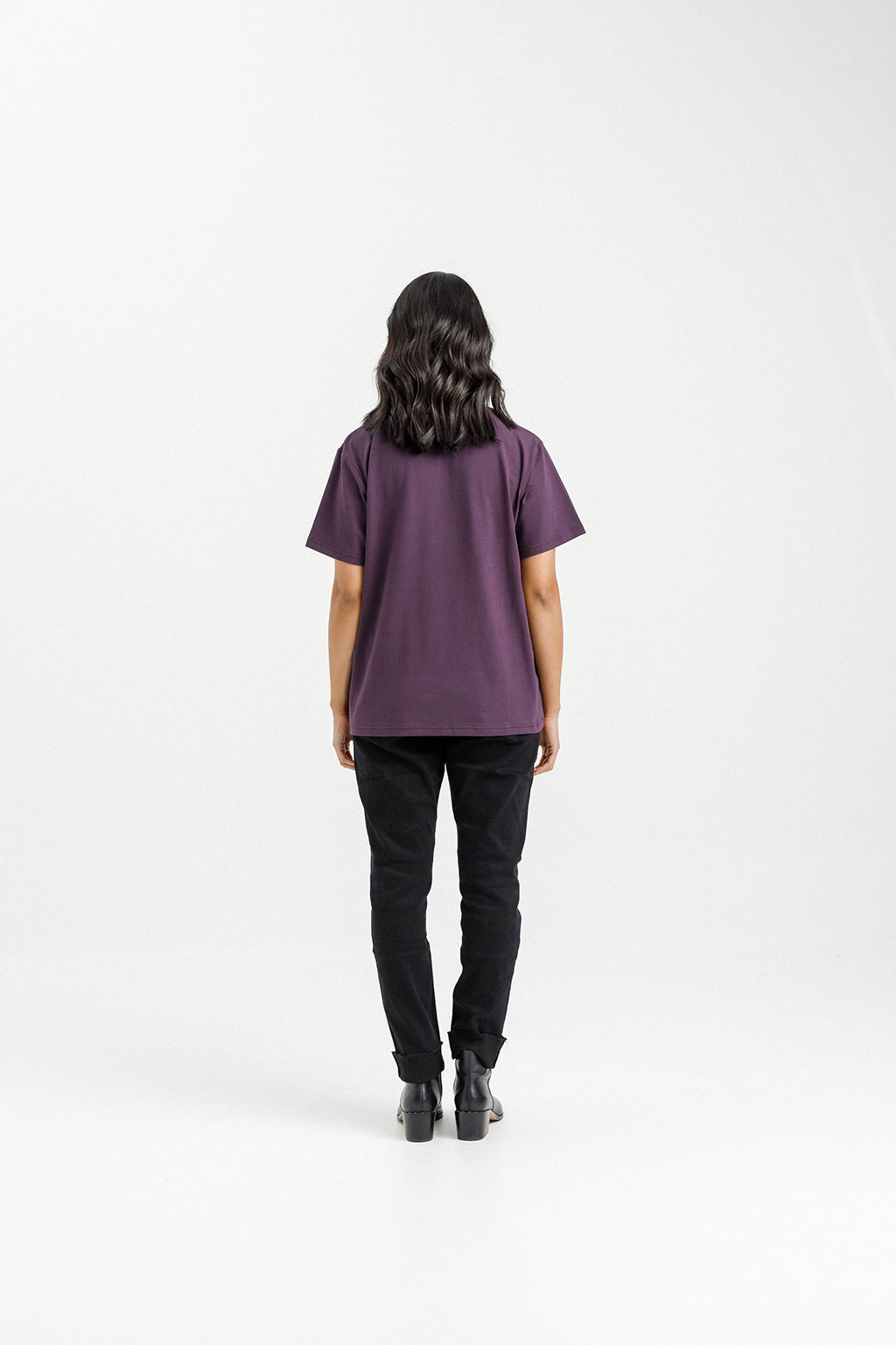 Chris Tee - Sale - Plum with Black Flocked X