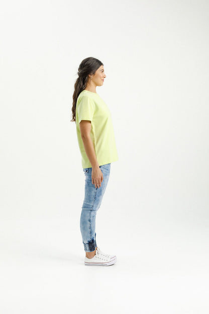 Chris Tee - Lime with Black X Print