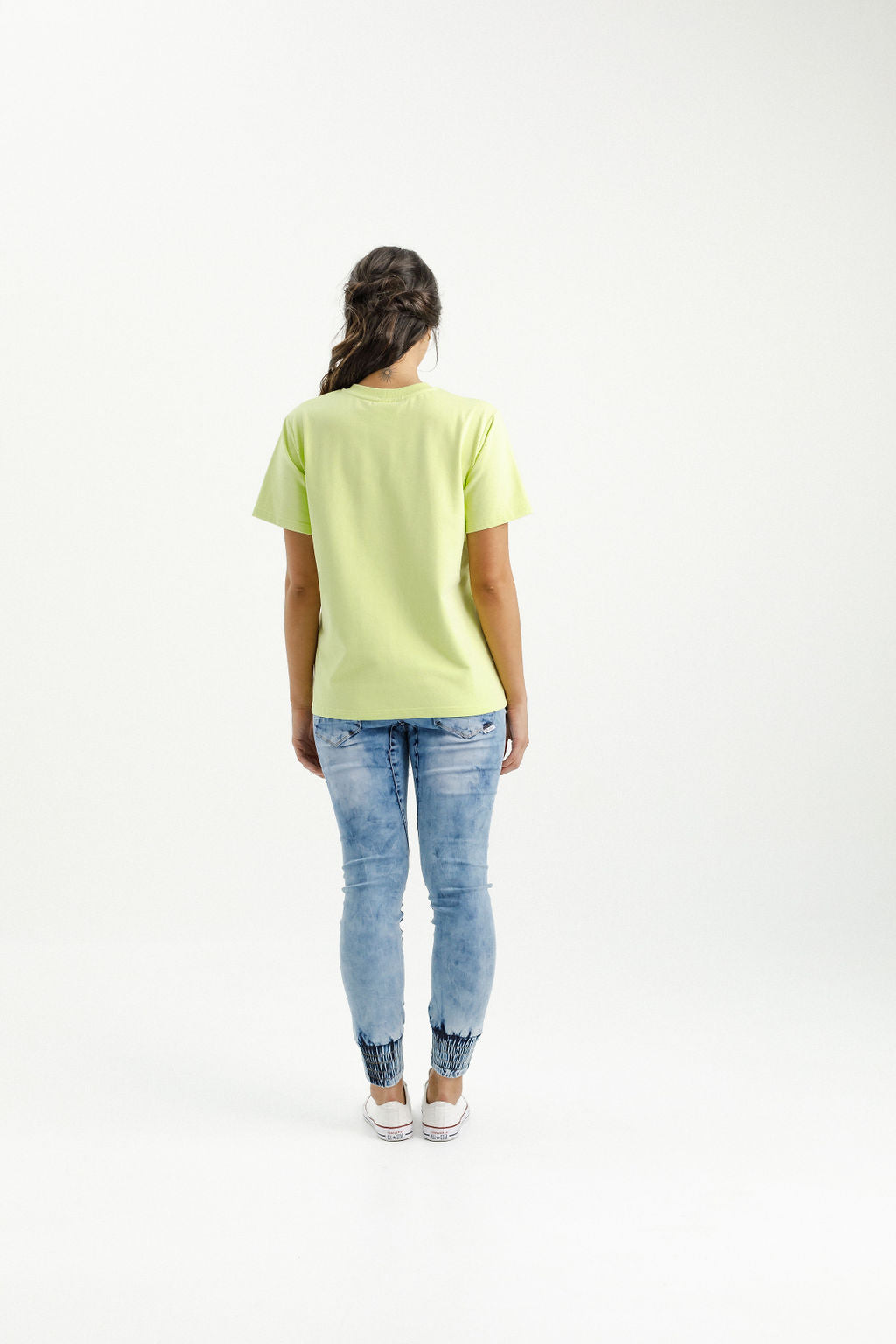 Chris Tee - Lime with Black X Print