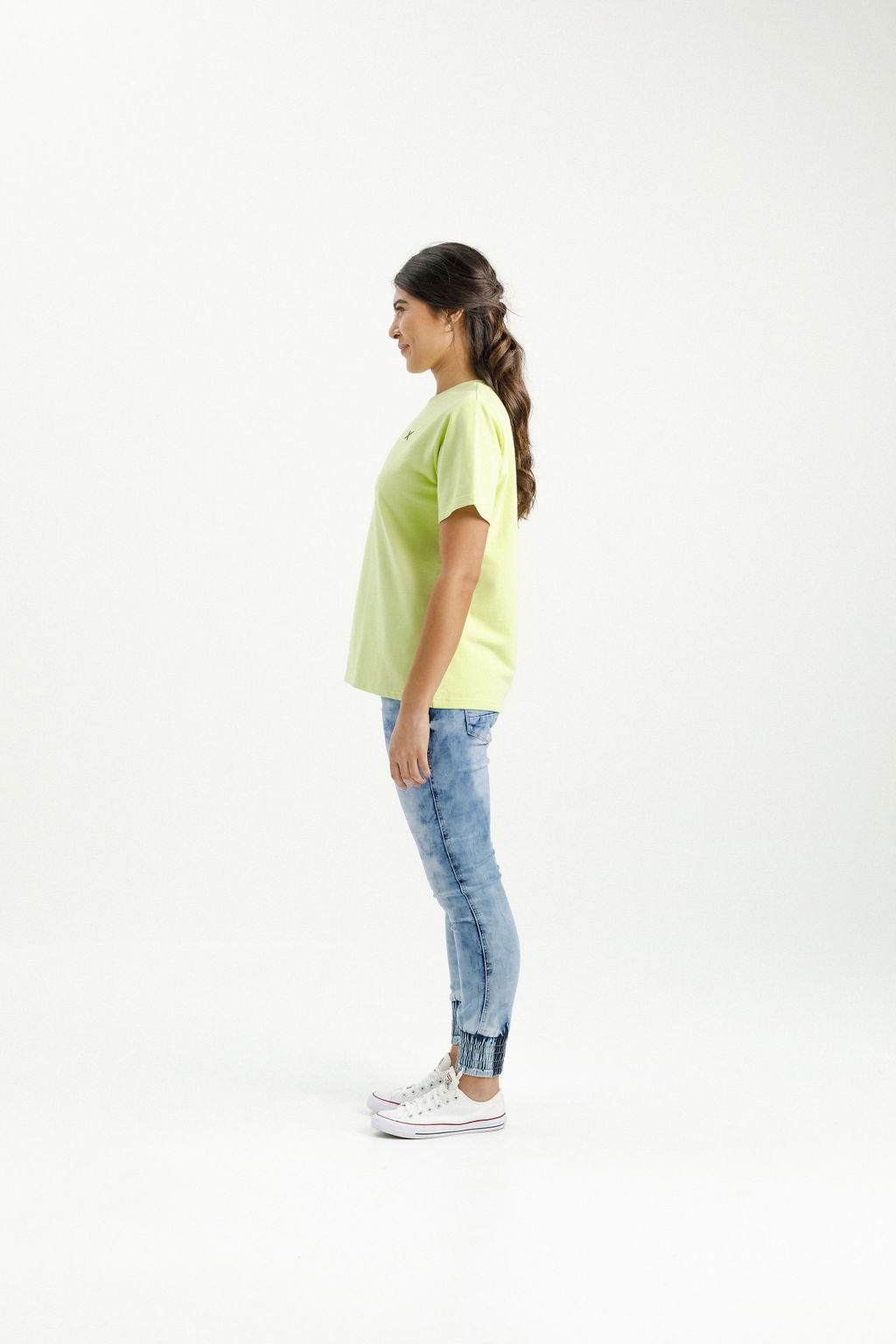 Chris Tee - Lime with Black X Print