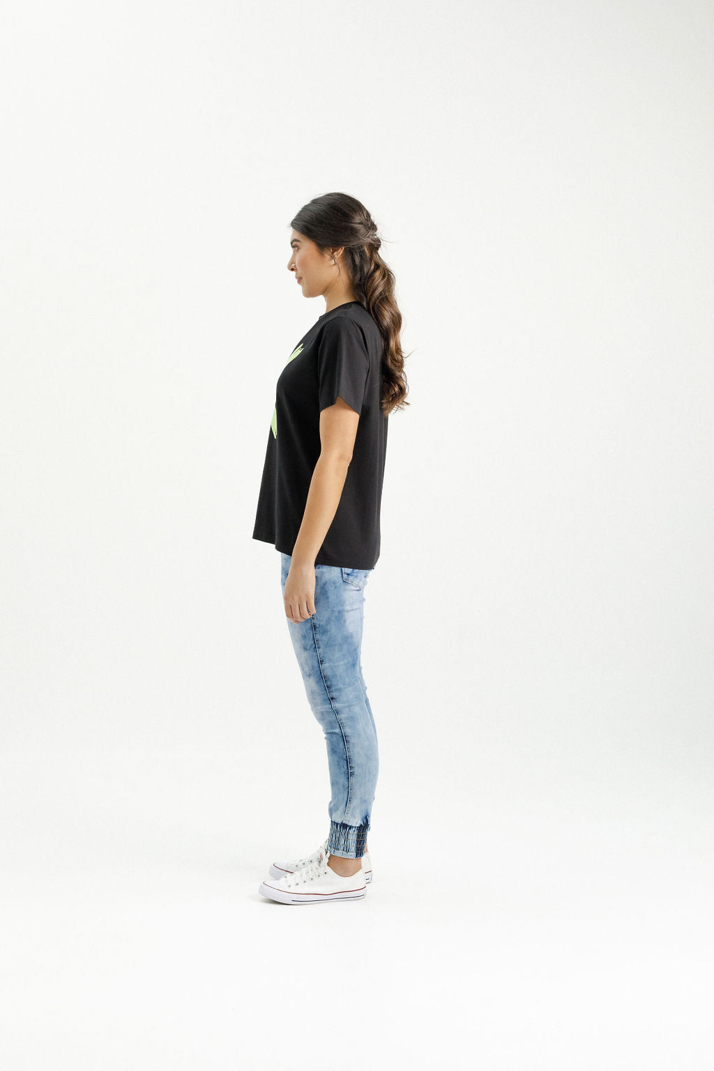 Chris Tee - Black with Lime X