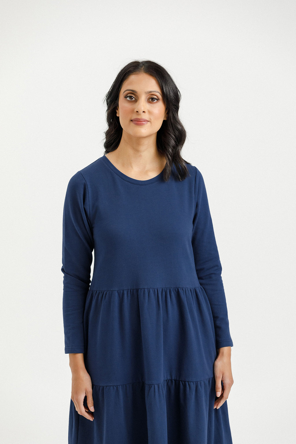 Long Sleeve Kendall Dress - Indigo Blue