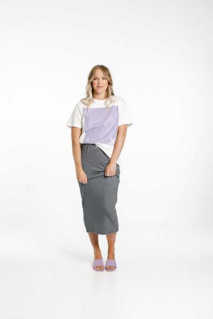 Violet Midi Skirt - Stripe