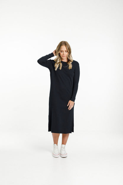 Dylan Long Sleeve Dress - Black