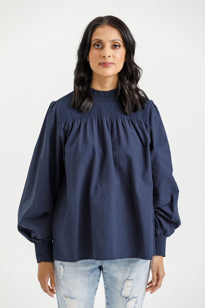 Charlotte Top - Indigo Blue