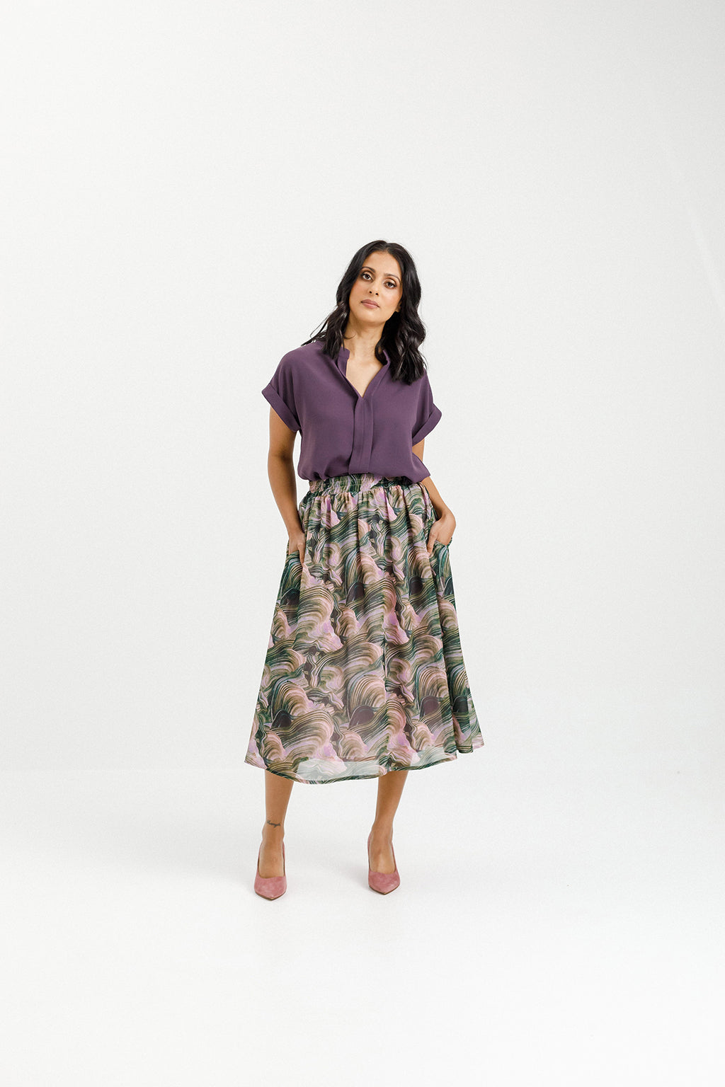 Delilah Skirt - Bloom Swirl