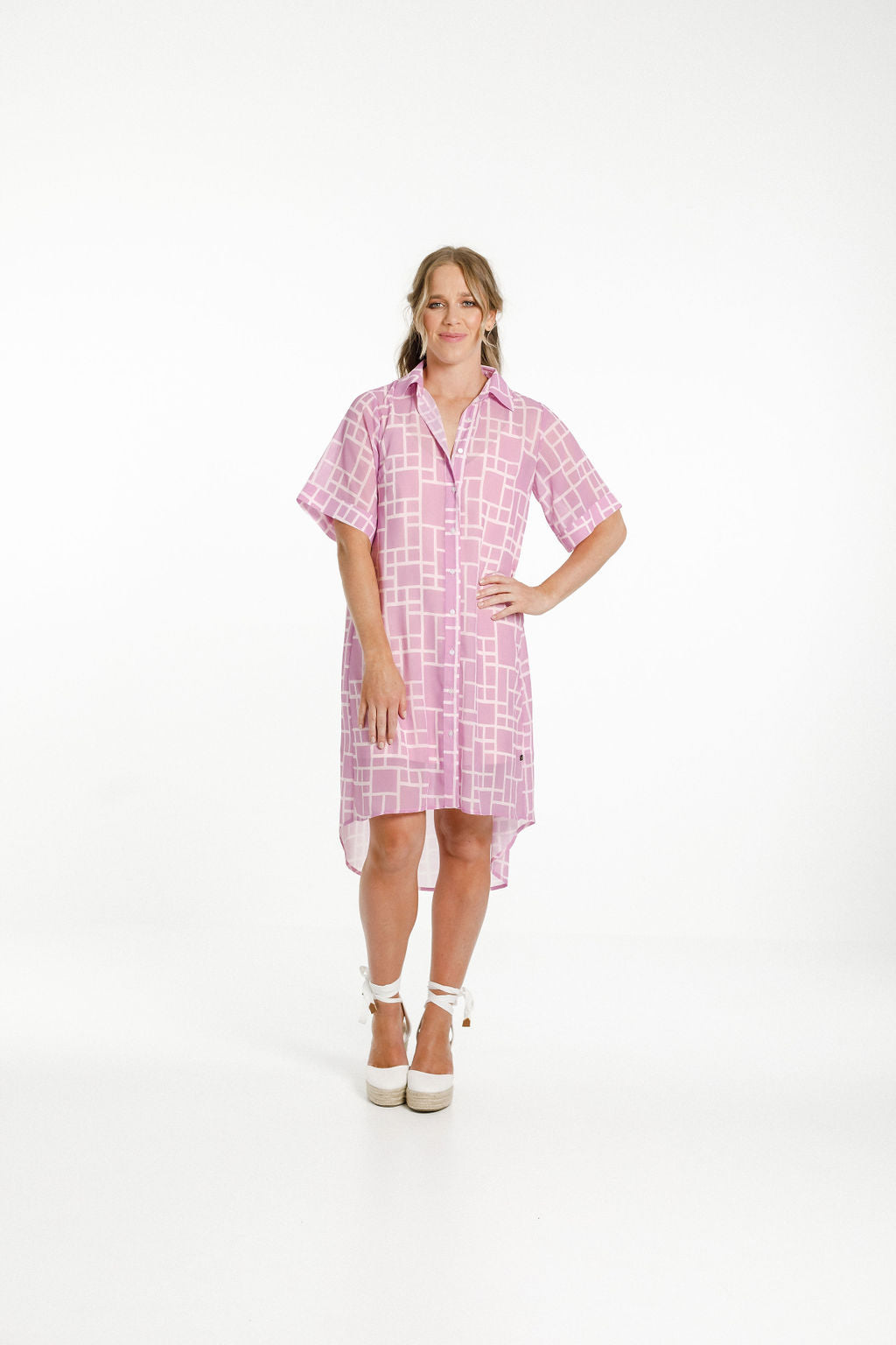 Maddison Shift Dress - Sale - Pink Bloom Print