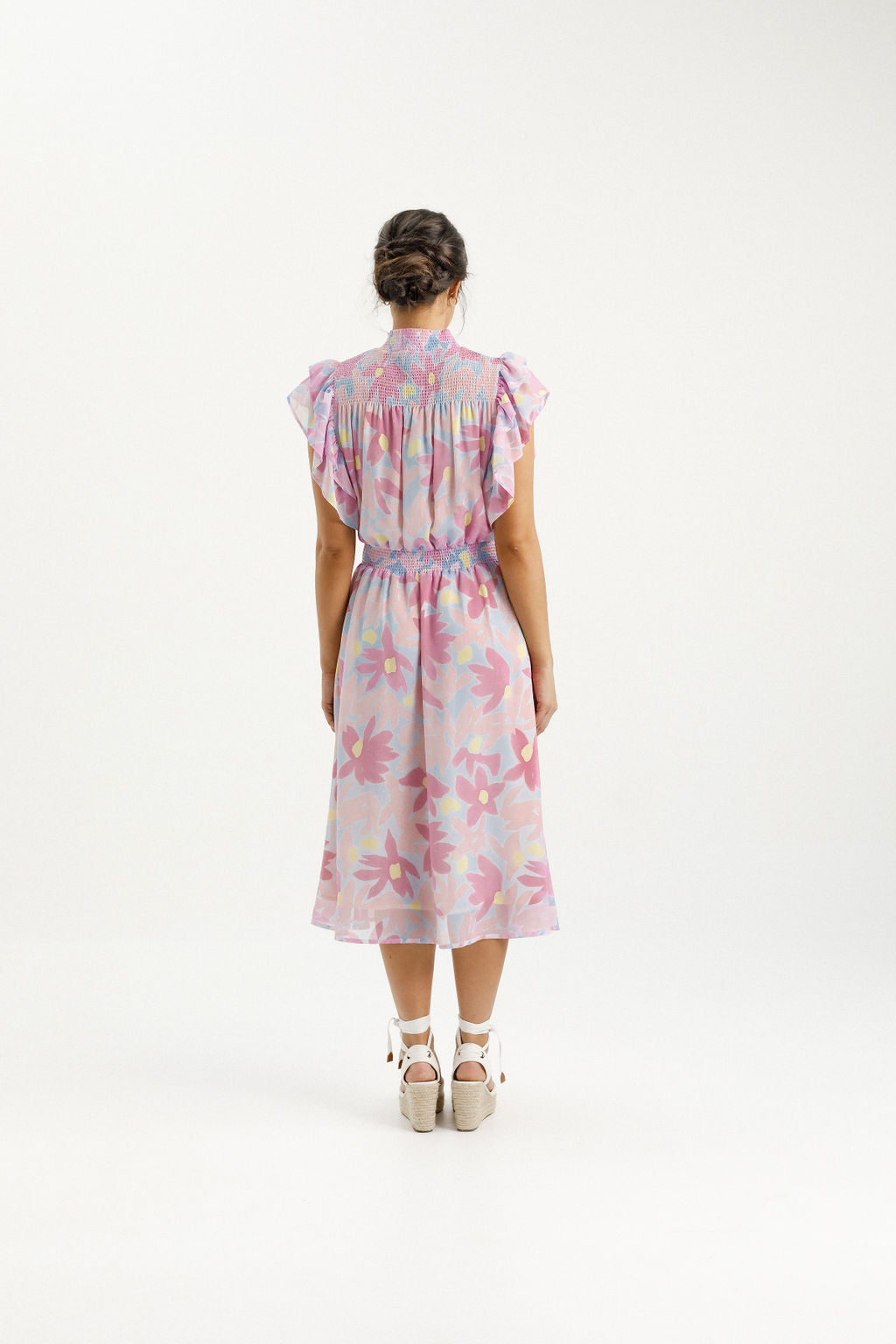 Charlie Midi Dress - Sky Daisies