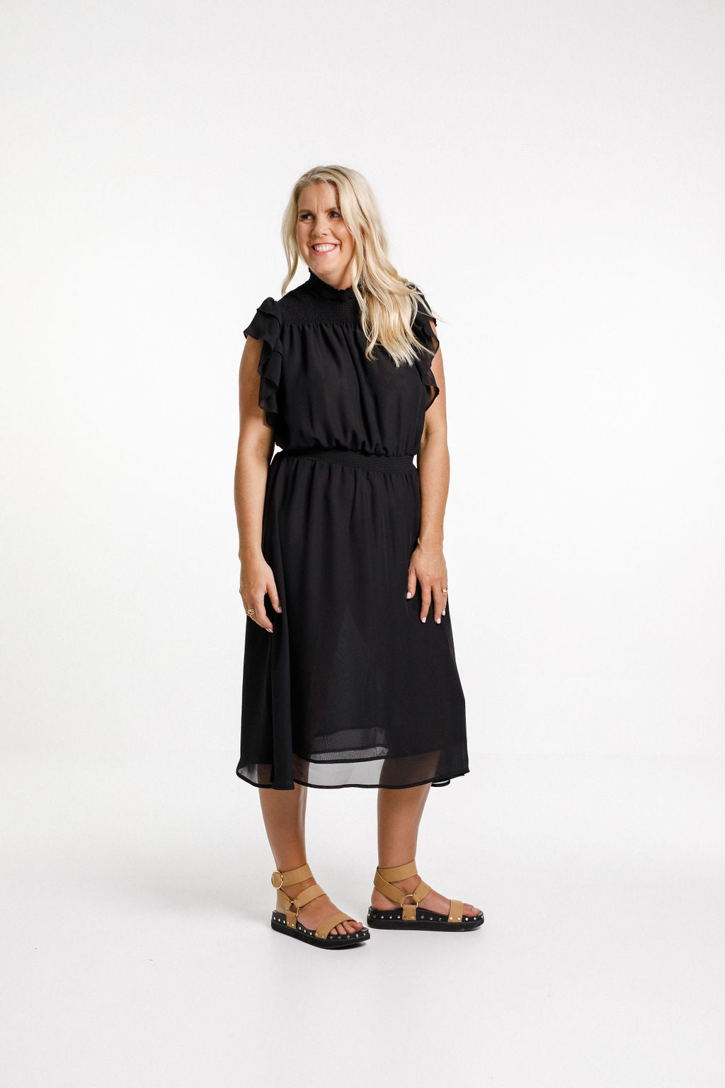 Charlie Midi Dress - Black