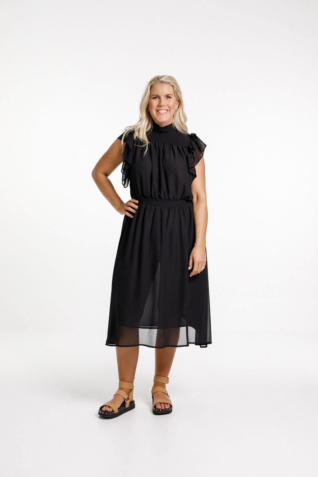 Charlie Midi Dress - Black