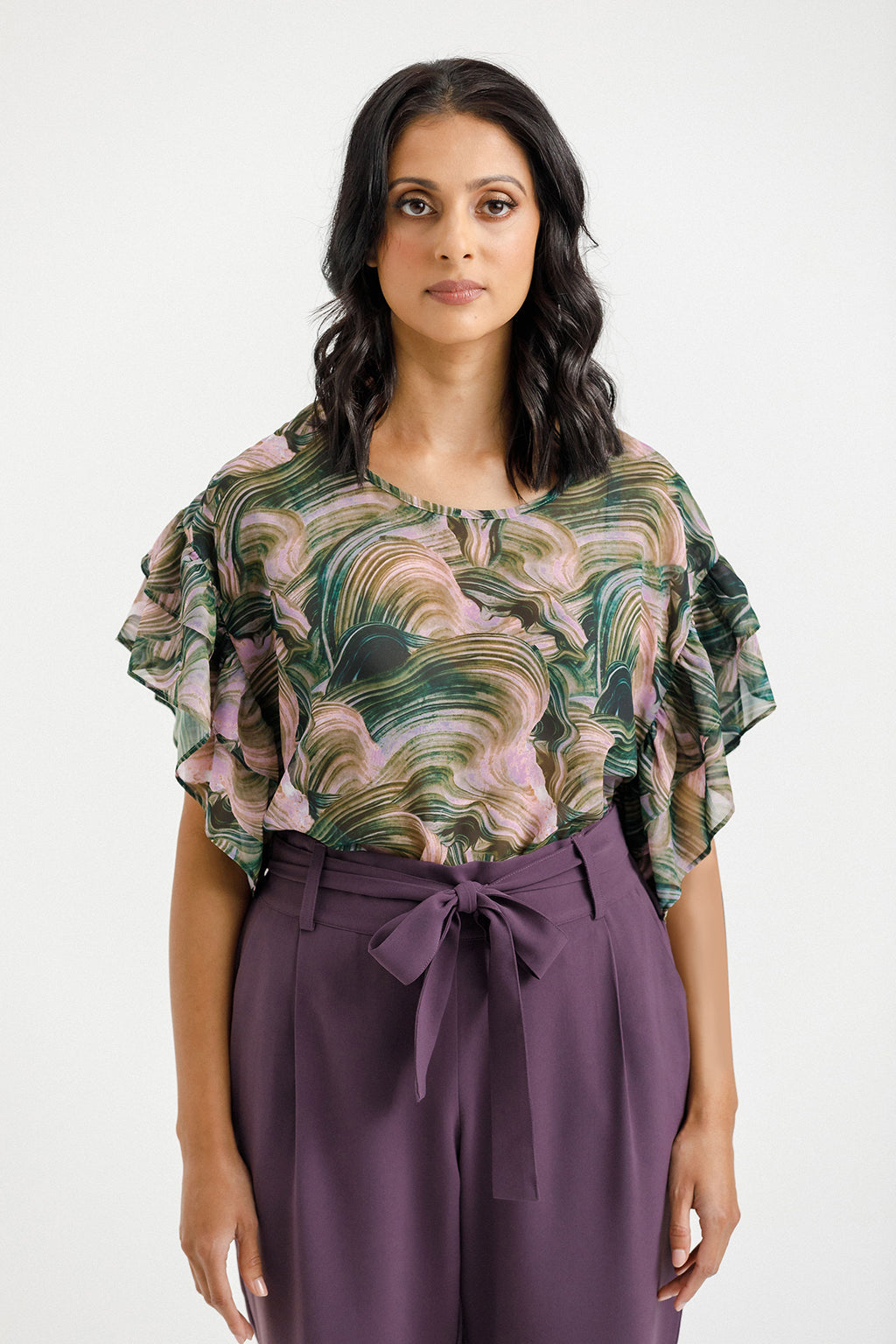 Evelyn Blouse - Sale - Bloom Swirl