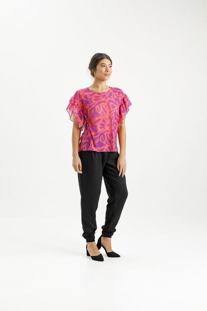 Evelyn Blouse - Sunset Floral