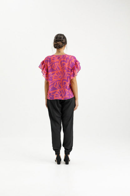 Evelyn Blouse - Sunset Floral