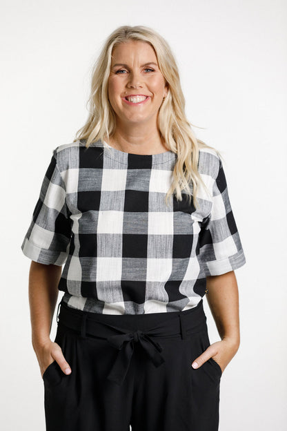 Sandrine Top - Gingham Check