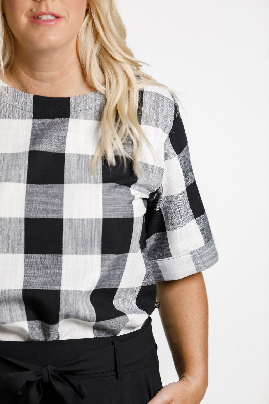 Sandrine Top - Gingham Check