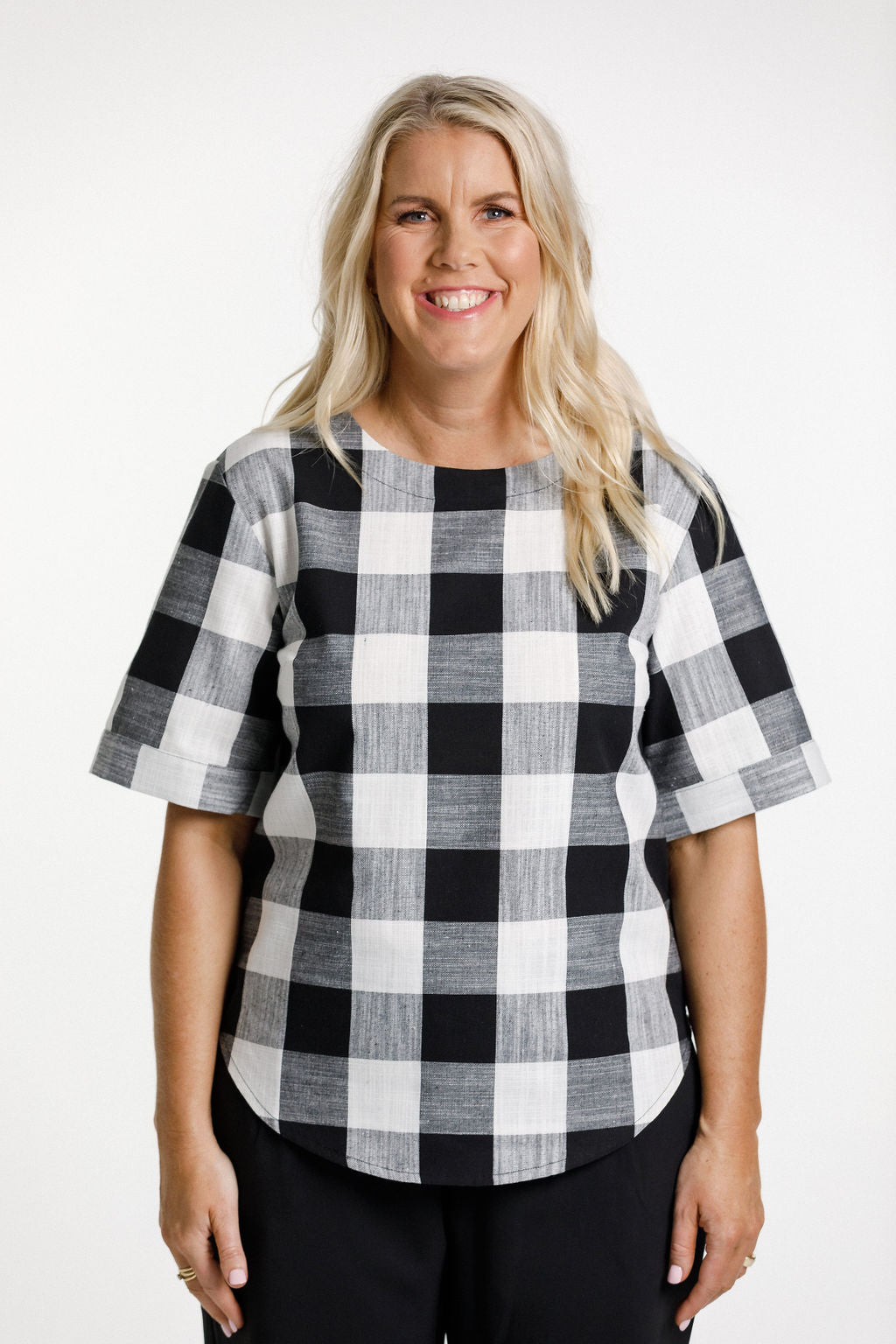 Sandrine Top - Gingham Check