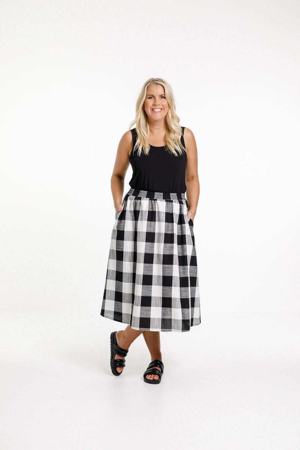 Delilah Skirt - Gingham Check