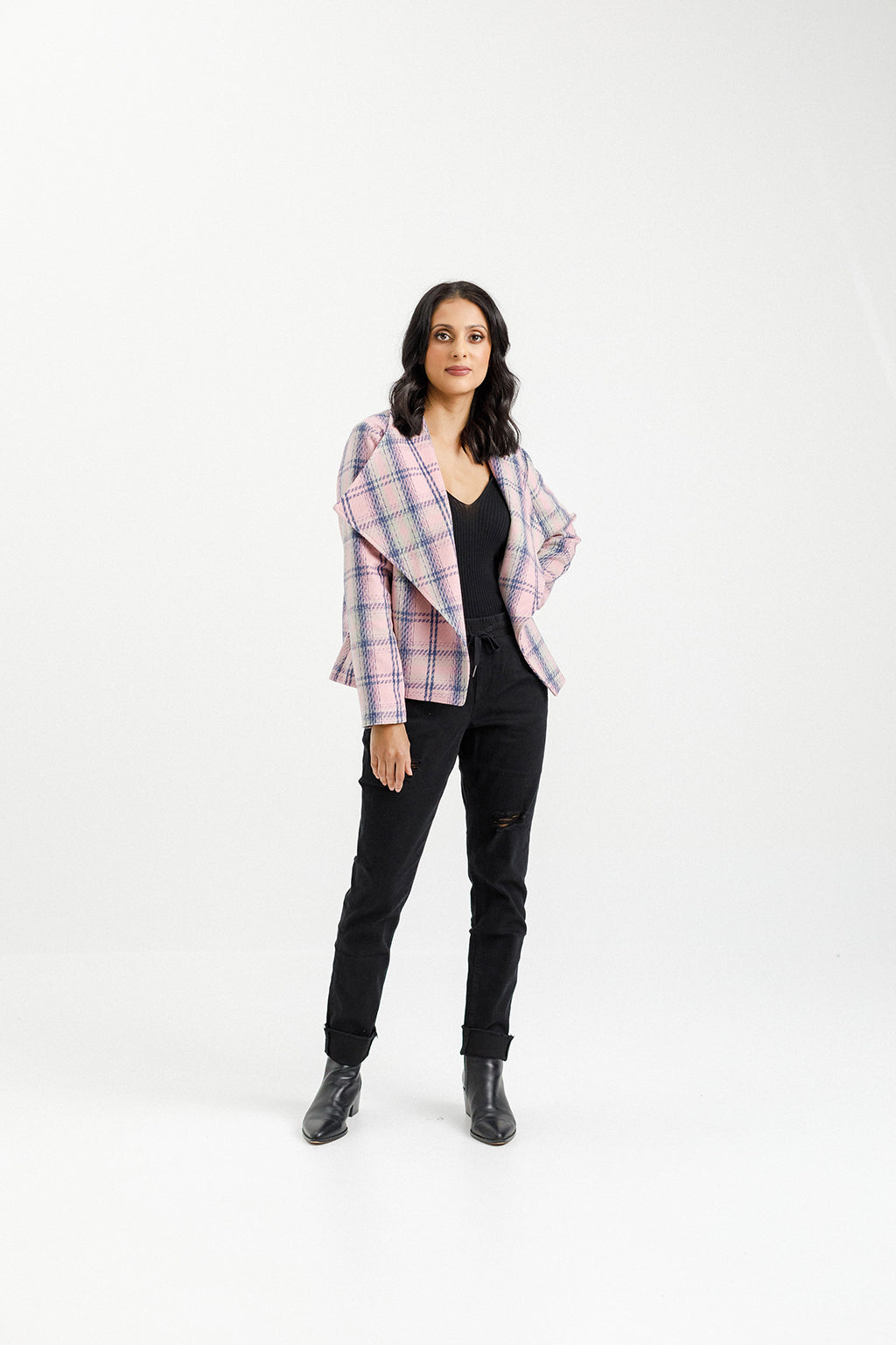 Shylah Jacket - Pink Plaid