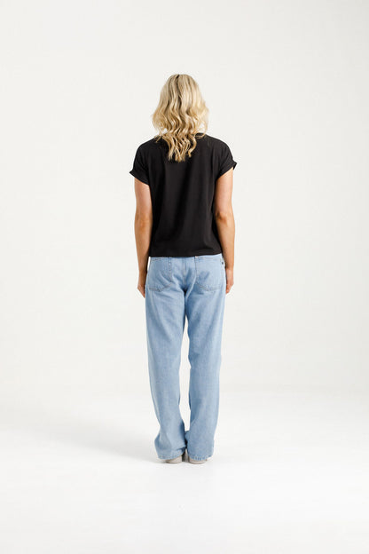 Jackie Tee - Black with Blossom Berry X