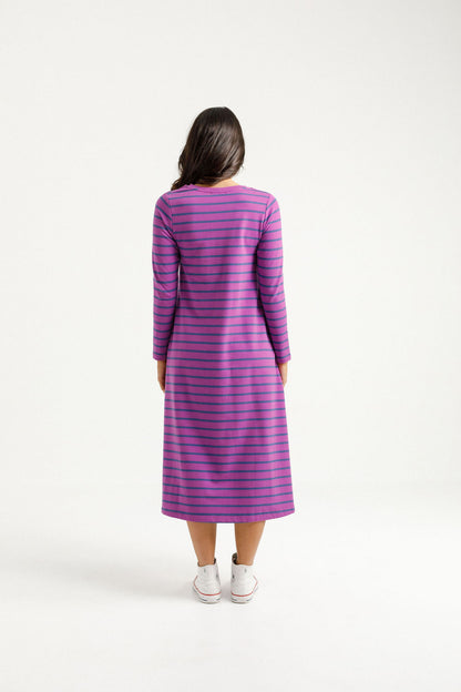 Kinsley Midi Dress - Hyacinth Stripe