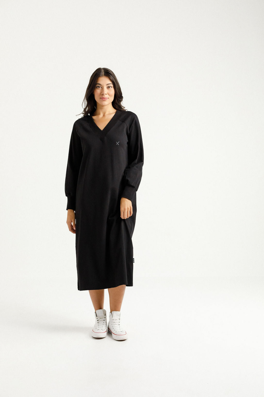 Laney Dress - Black with Mini X