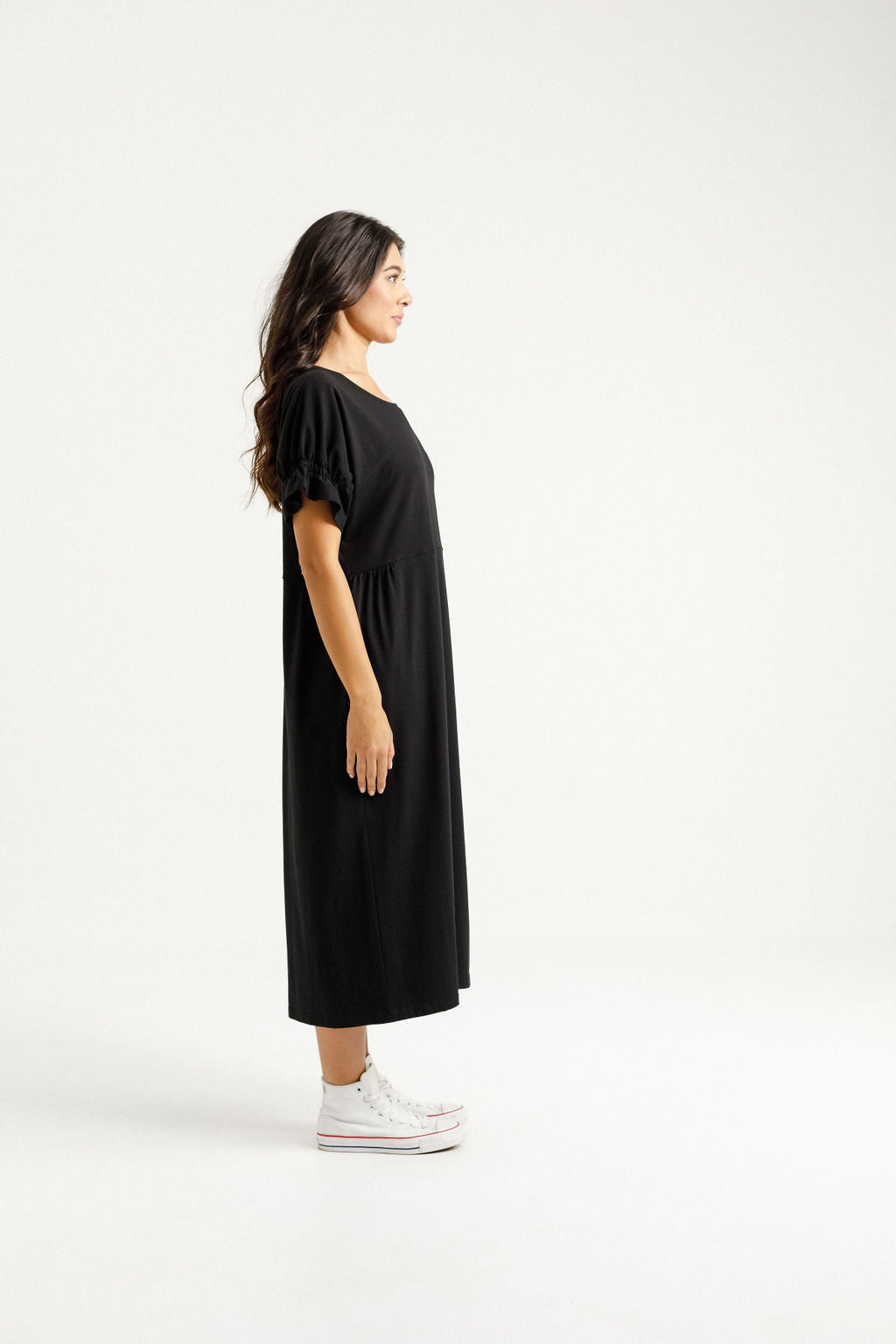 Nevaeh Midi Dress - Black