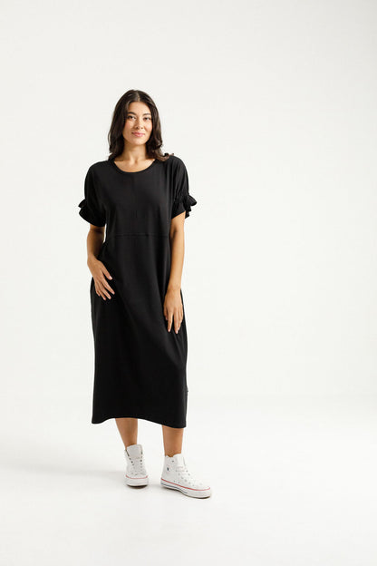 Nevaeh Midi Dress - Black