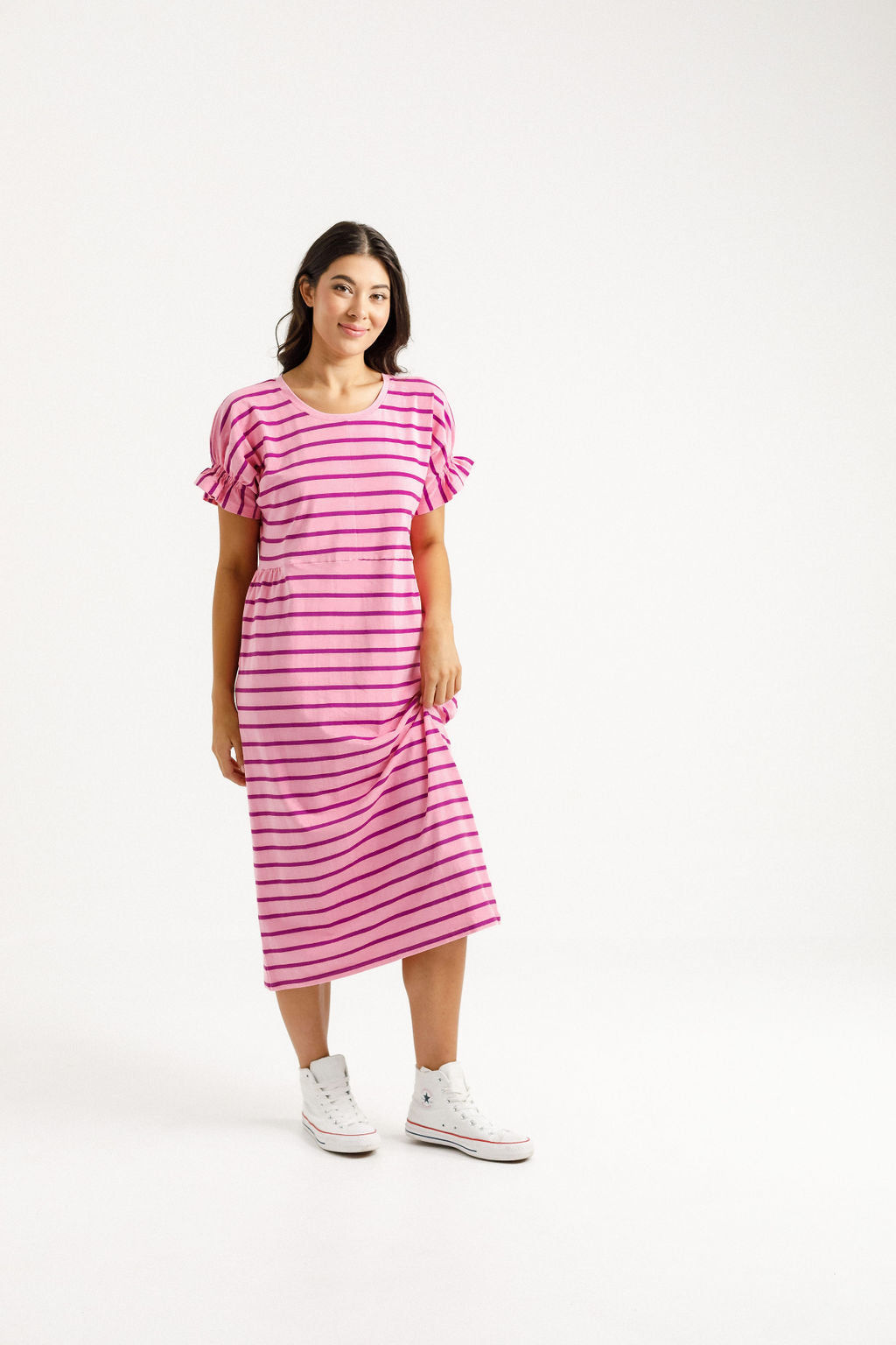 Nevaeh Midi Dress - Candy Stripe