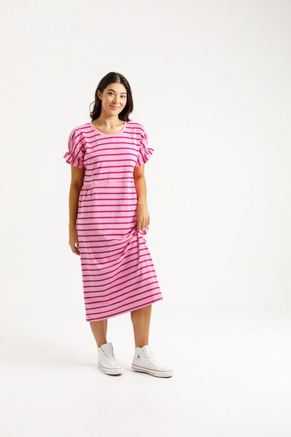 Nevaeh Midi Dress - Candy Stripe