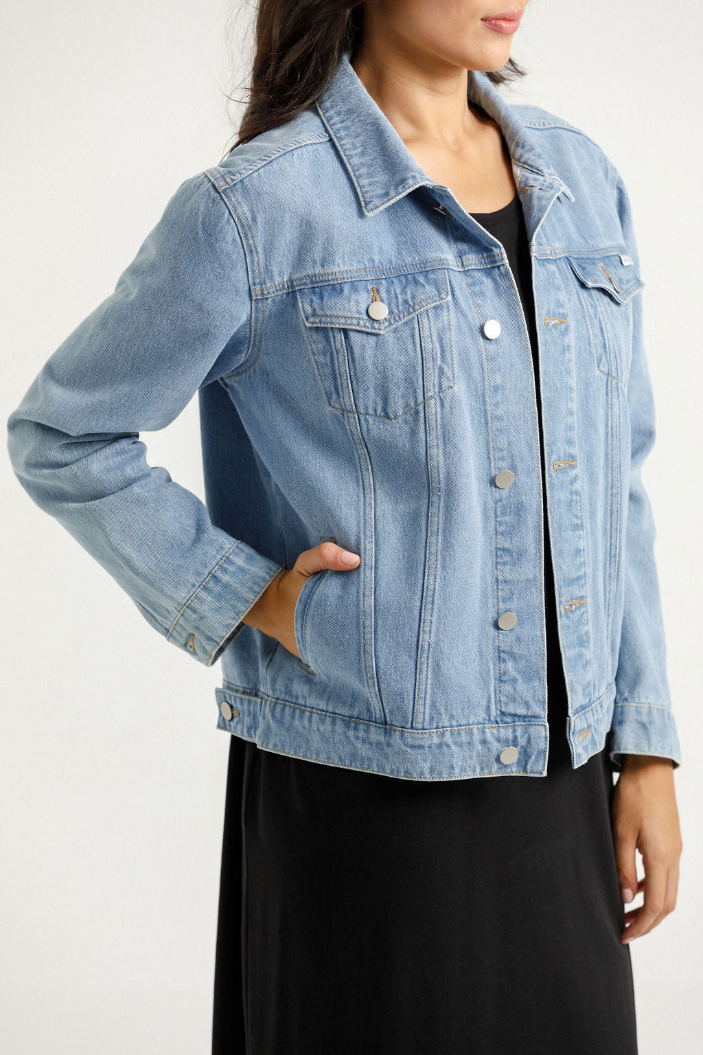 Olly Jacket - Stonewash Denim