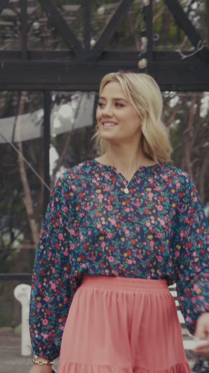 Evie Top - Spring Blossoms