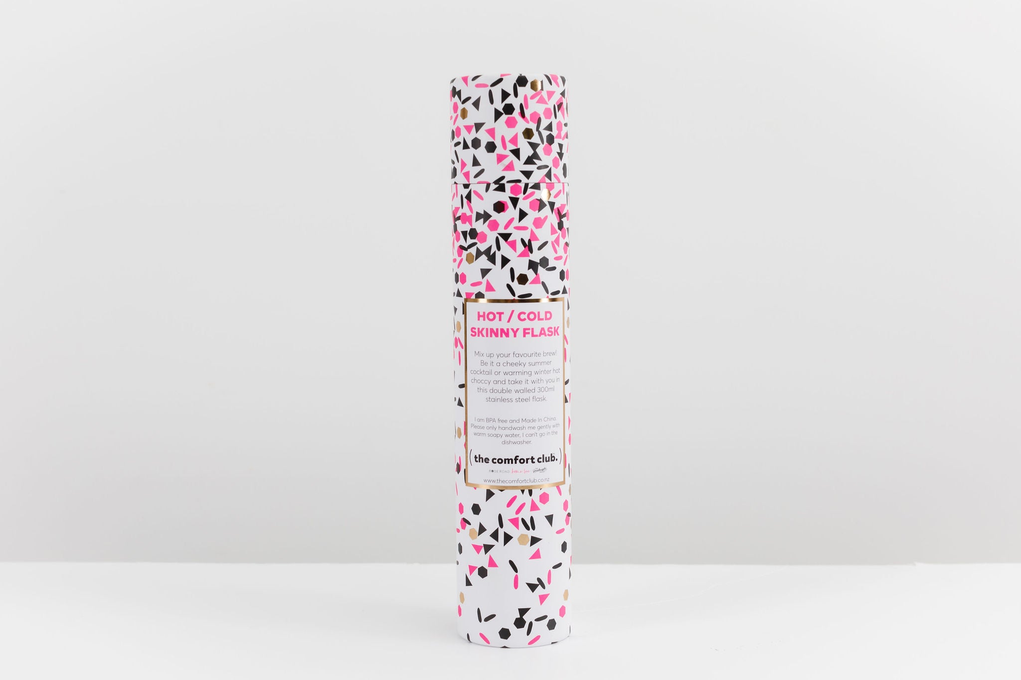 Slim Flask Bottle - Satin White