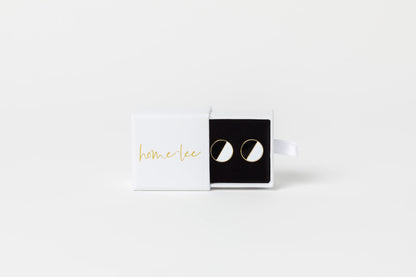 Studs - Dot - White/Black