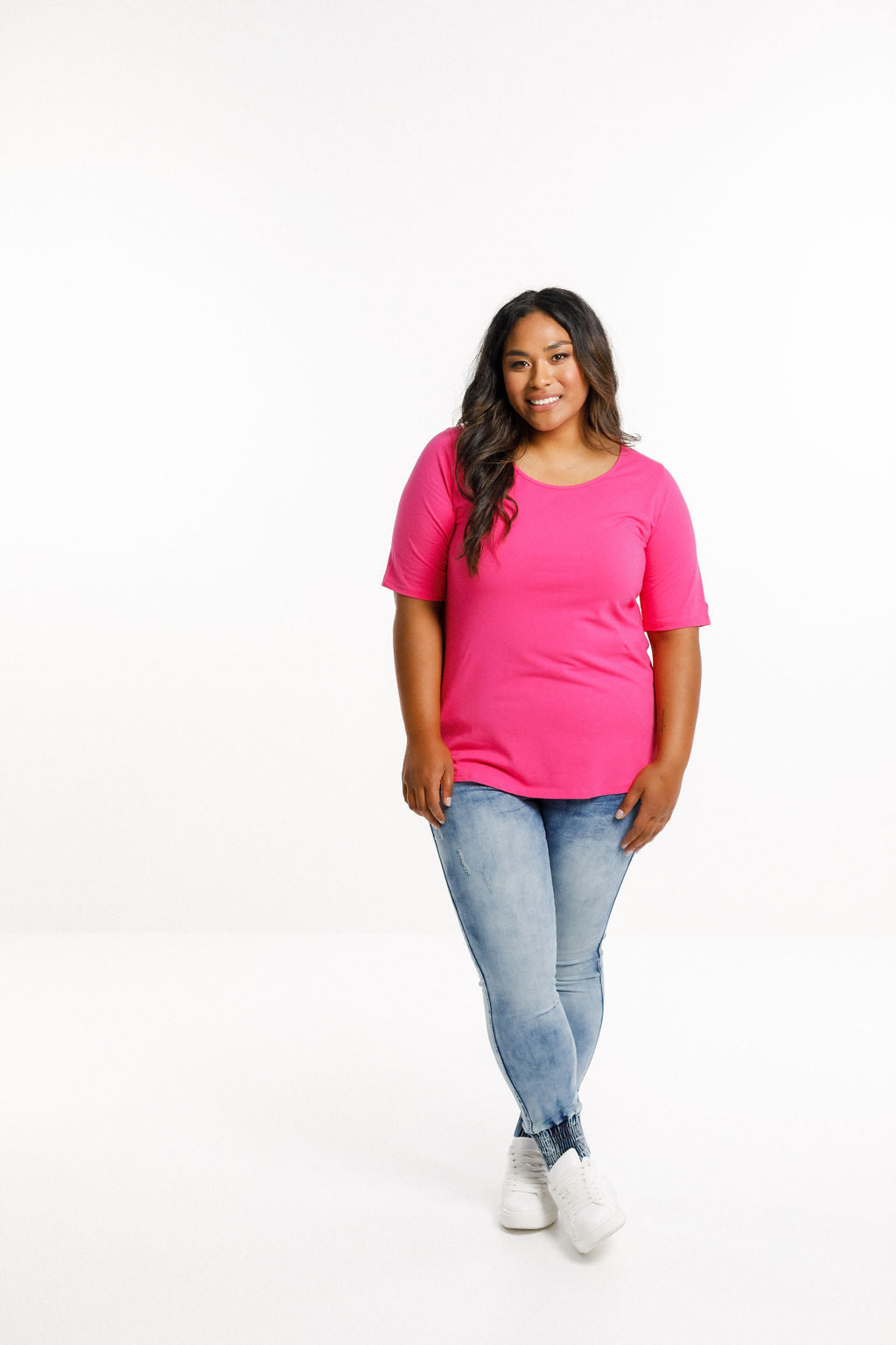 Long Tee - Raspberry Pink