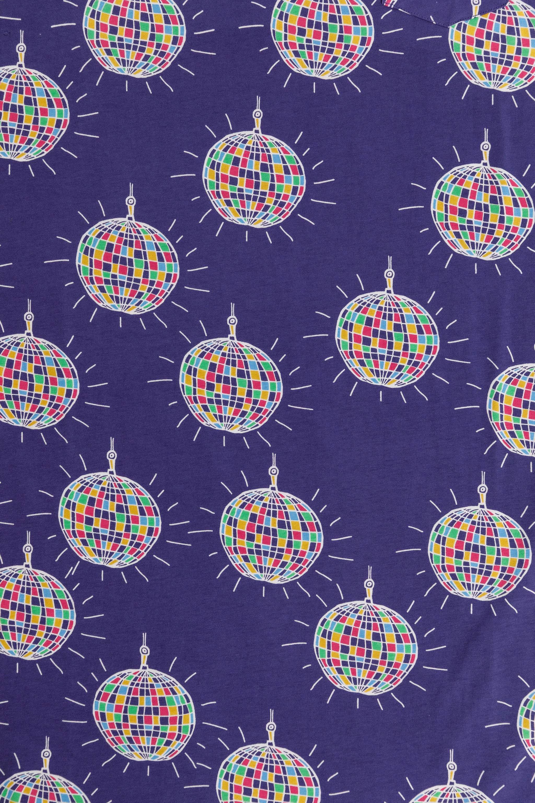 Long Sleeve Tee - Disco Ball Print