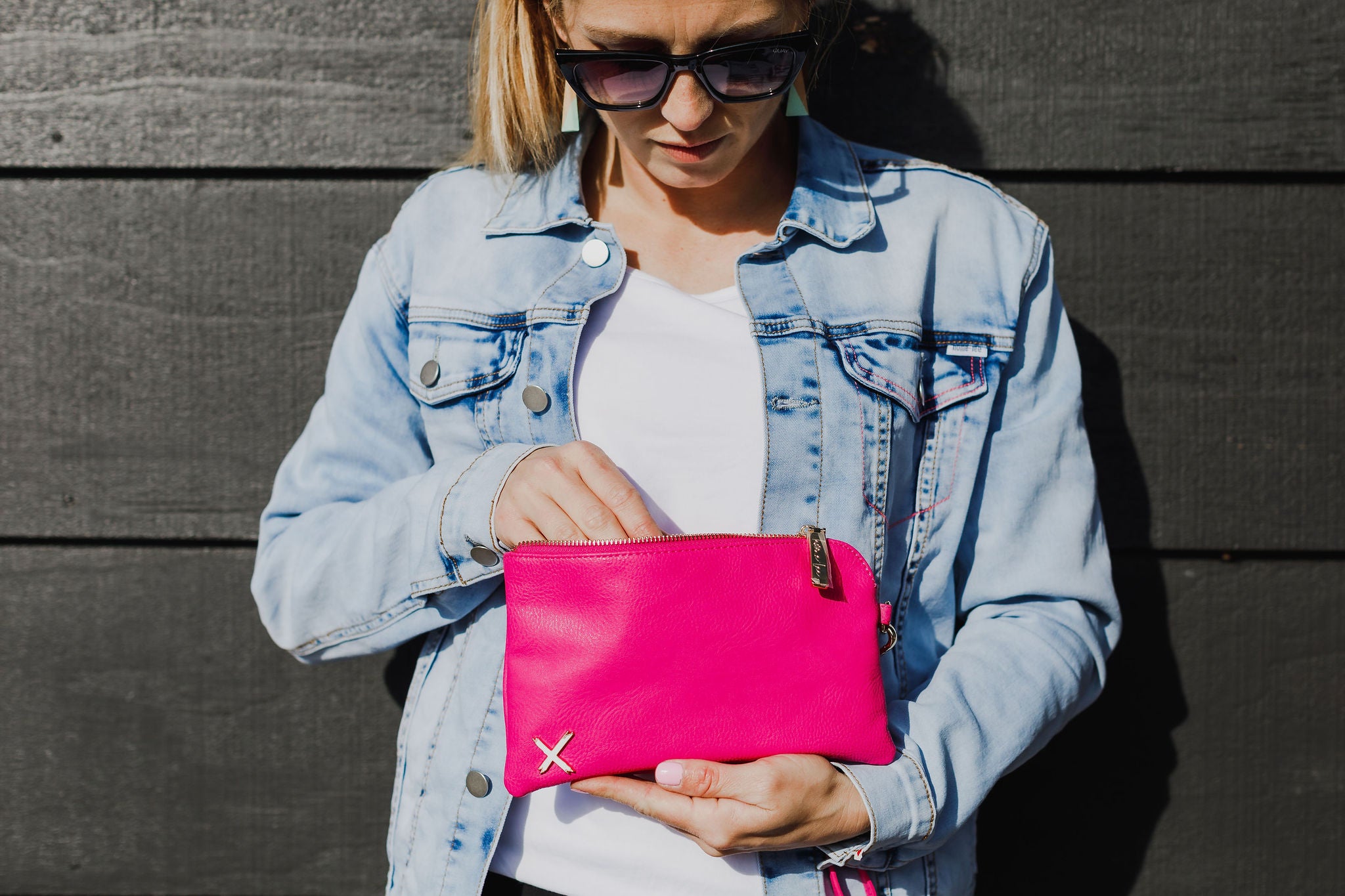 Small Clutch - Raspberry Pink