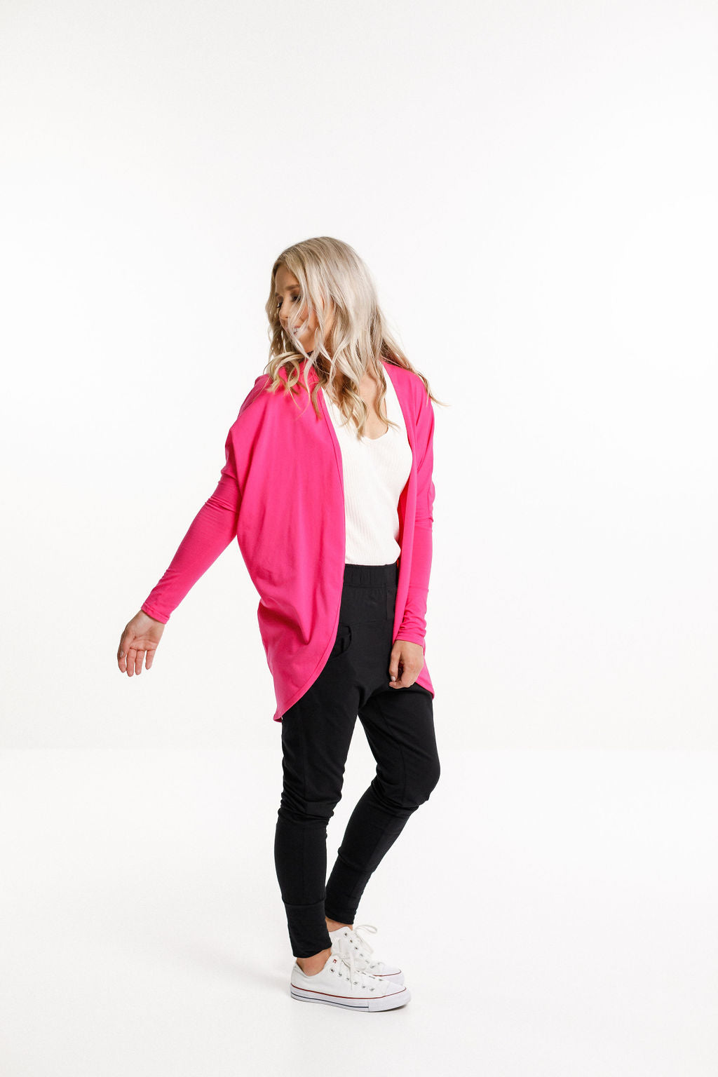 Batwing Cardi - Raspberry Pink