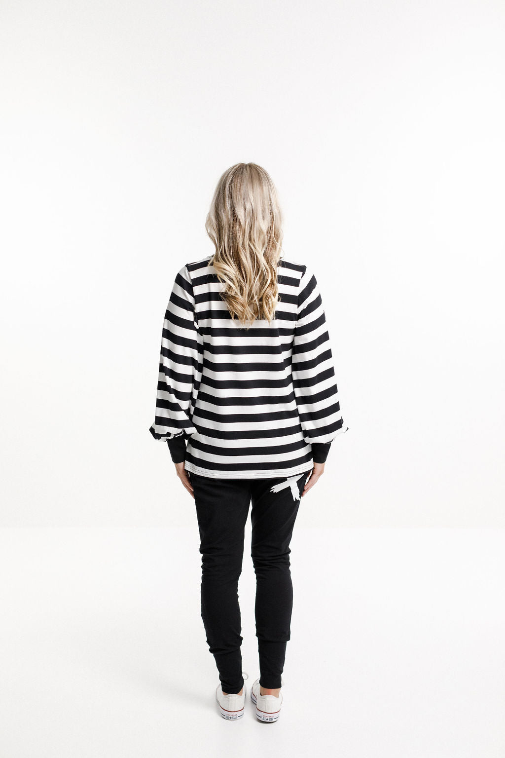 Laylah Top - Black &amp; White Stripes