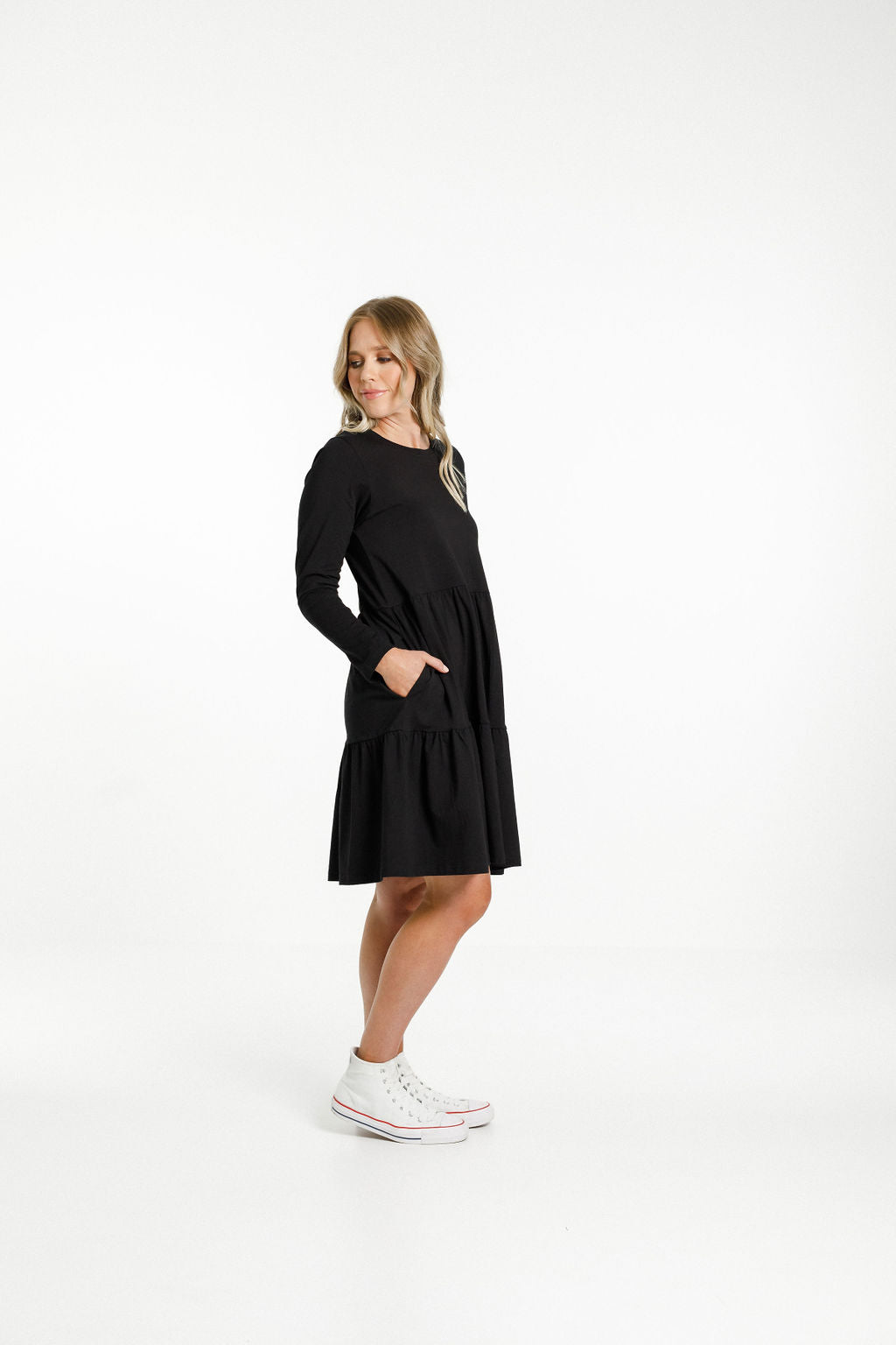 Long Sleeve Kylie Dress - Black