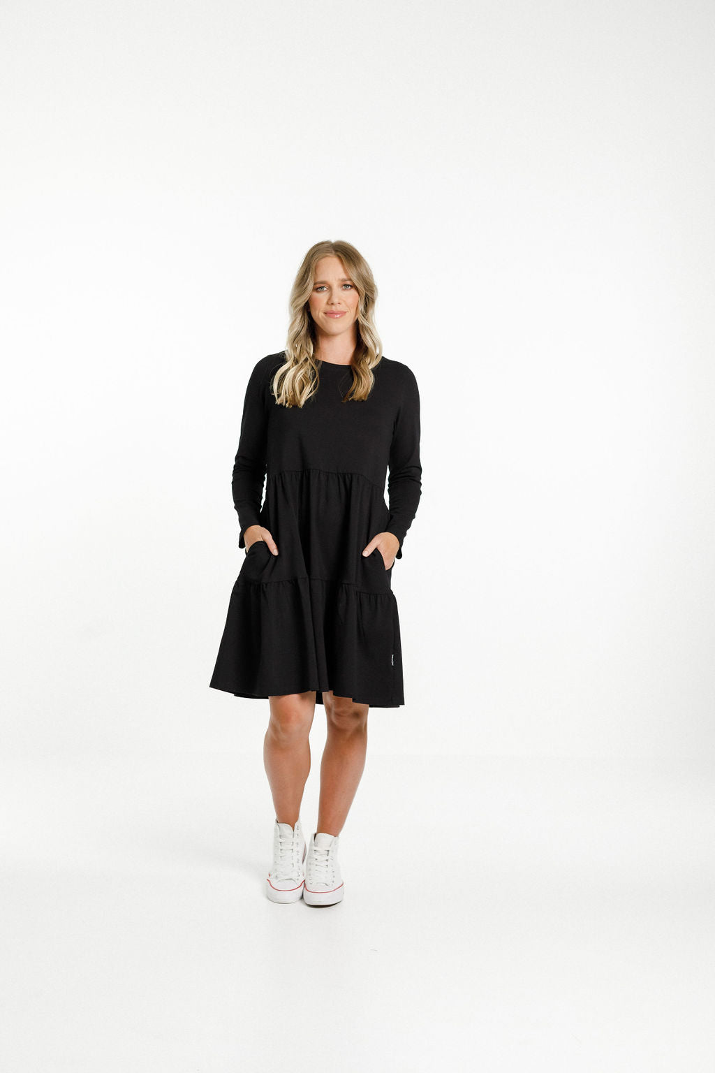 Long Sleeve Kylie Dress - Black